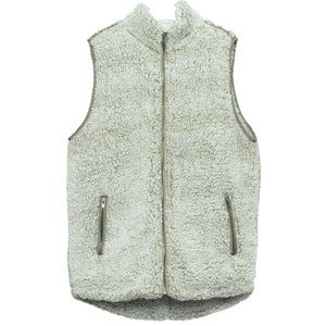 Thread + Supply Fleece Zip Up Vest Sage Green Size Medium
